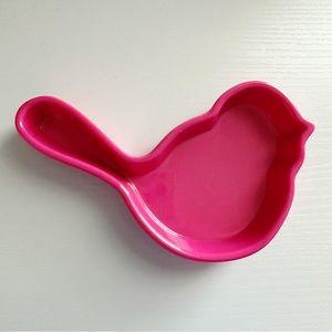 Nora Fleming small pink bird dish